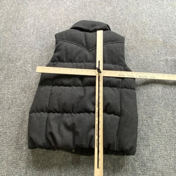 Gap Vest Womens XS Gray Puffer Down-Filled Wool-Blend Full Zip with Snap Preppy - Picture 9 of 13